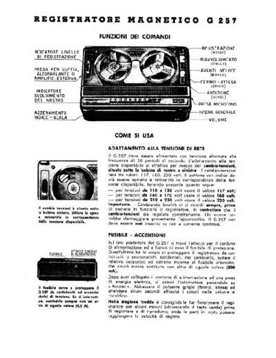 GELOSO Geloso G257 Tape Recorder manual  GELOSO Geloso G257 Tape Recorder manual.pdf