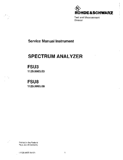 Rohde & Schwarz FSU3 252C FSU8 Service  Rohde & Schwarz FSU3_252C FSU8 Service.pdf