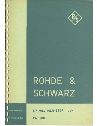 Rohde & Schwarz Rohde Schwarz UVN  Rohde & Schwarz Rohde_Schwarz_UVN.pdf