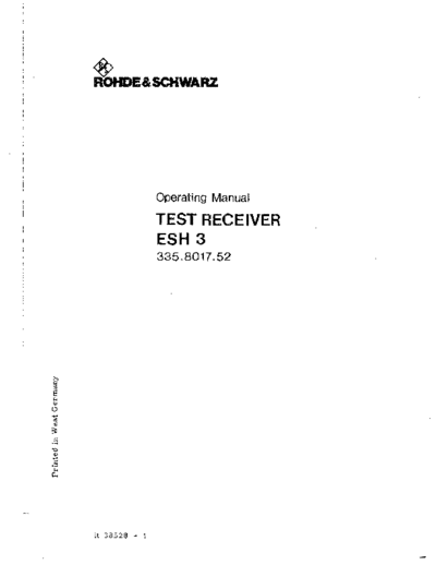 Rohde & Schwarz R&S ESH3 Operating  Rohde & Schwarz R&S ESH3 Operating.pdf