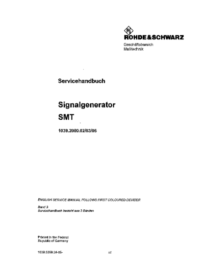 Rohde & Schwarz R&S SMT service-Volume 3-English  Rohde & Schwarz R&S_SMT_service-Volume_3-English.pdf