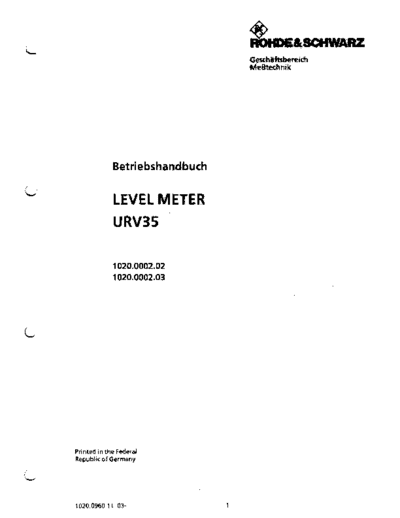 Rohde & Schwarz R&S URV35  Rohde & Schwarz R&S_URV35.pdf