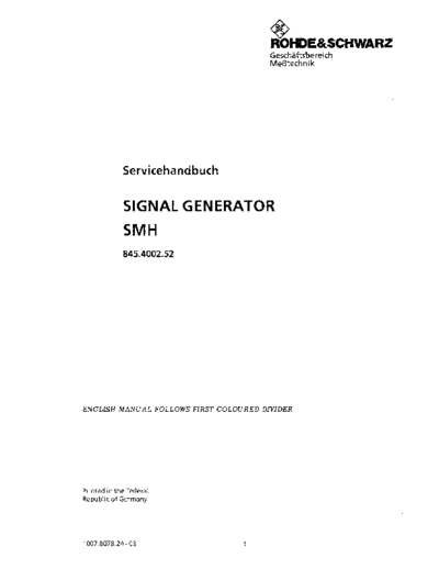 Rohde & Schwarz SMH-1007.8078.24-03-Service-German-English  Rohde & Schwarz SMH-1007.8078.24-03-Service-German-English.pdf
