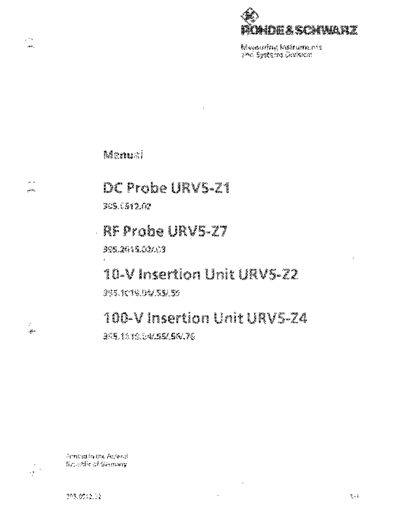 Rohde & Schwarz URV5-Z1 Z7 Z2 Z4  Rohde & Schwarz URV5-Z1_Z7_Z2_Z4.pdf