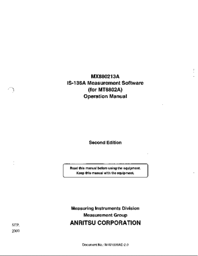 Anritsu ANRITSU MT8802A Operation  Anritsu ANRITSU MT8802A Operation.pdf