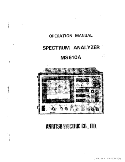 Anritsu ANRITSU MS610A Operation  Anritsu ANRITSU MS610A Operation.pdf