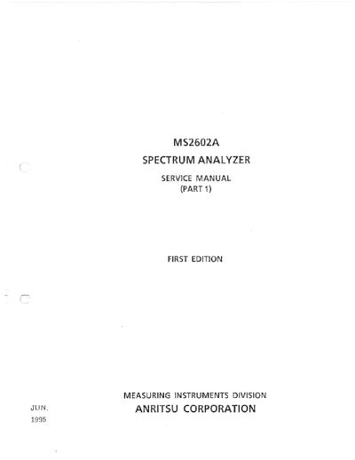 Anritsu MS2602A SERVICE VOL 1  Anritsu ANRITSU MS2602A SERVICE VOL 1.pdf