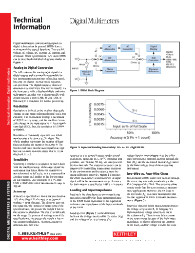 Keithley TechInfo DMMs  Keithley TechInfo_DMMs.pdf