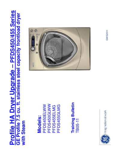 General Electric TB05-11 GE PFDS45 Dryer GWS2011 Service Manual  General Electric TB05-11 GE PFDS45 Dryer GWS2011 Service Manual.pdf