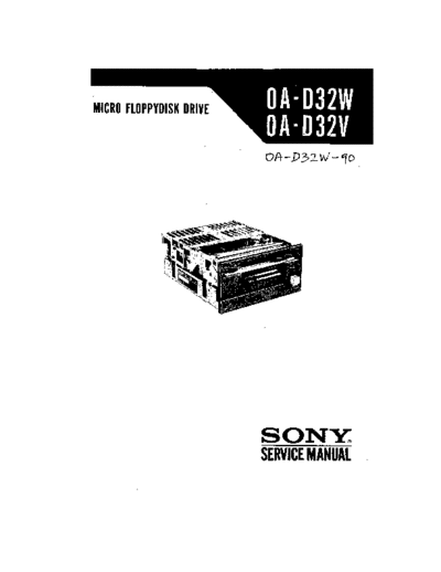 Sony Sony OA-D32 Microfloppy Service Nov83  Sony Sony_OA-D32_Microfloppy_Service_Nov83.pdf