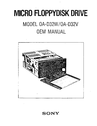 Sony Sony Microfloppy Disk Drive OA-D32W OA D32V OEM Manual Sep83  Sony Sony_Microfloppy_Disk_Drive_OA-D32W_OA_D32V_OEM_Manual_Sep83.pdf