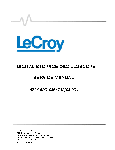 LeCroy LeCroy 9314AX-CX Service Manual(A)  LeCroy LeCroy_9314AX-CX_Service_Manual(A).pdf