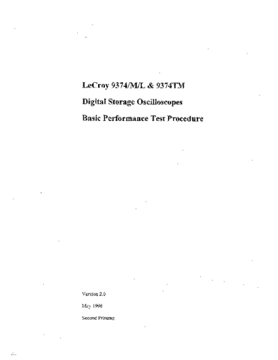 LeCroy 9374 252C M 252C L 252C TM Basic Performance Test Procedure  LeCroy LECROY 9374_252C M_252C L_252C TM Basic Performance Test Procedure.pdf