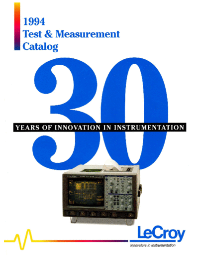 LeCroy Catalogue Lecroy 1994 Test Measurement  LeCroy Catalogue Lecroy 1994 Test Measurement.pdf