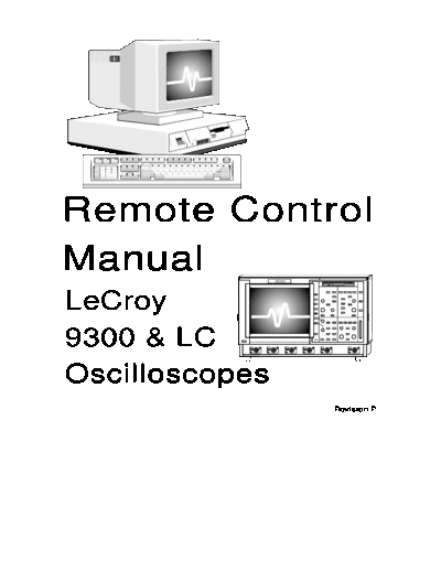 LeCroy LECROY 9300 & LC Remote Control  LeCroy LECROY 9300 & LC Remote Control.pdf
