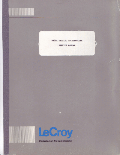 LeCroy 9450A Service Manual  LeCroy LeCroy_9450A_Service_Manual.pdf