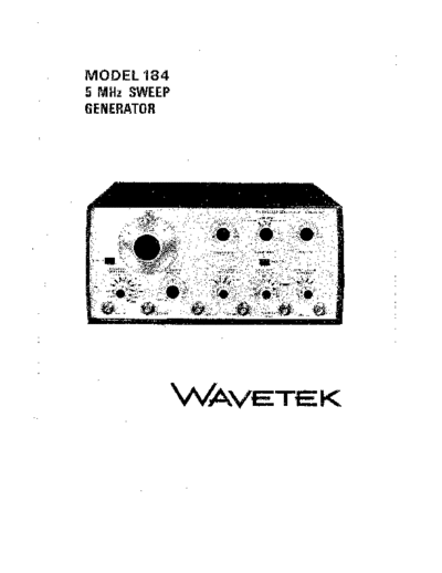 Wavetek WAV 184 Instruction  Wavetek WAV 184 Instruction.pdf