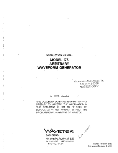 Wavetek WAV 175 Operation  Wavetek WAV 175 Operation.pdf