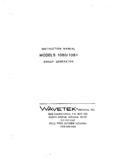 Wavetek WAV 1080 252C 1081 Instruction  Wavetek WAV 1080_252C 1081 Instruction.pdf