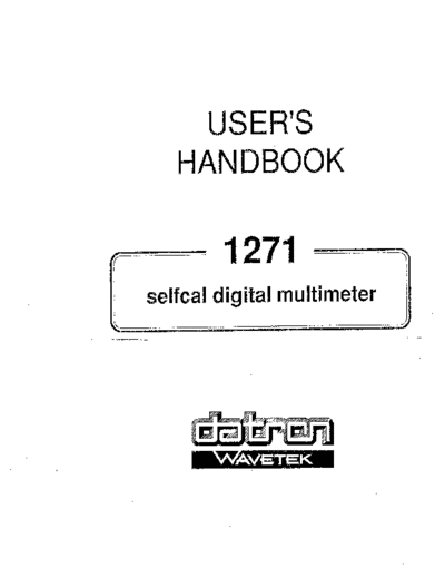 Wavetek WAV 23 Operation & Maintenance  Wavetek WAV 23 Operation & Maintenance.pdf