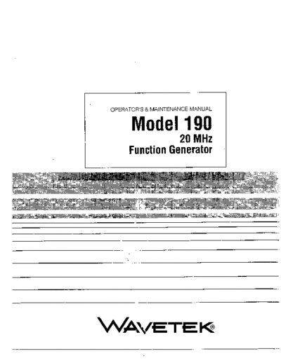 Wavetek WAV 190 Operation  Wavetek WAV 190 Operation.pdf