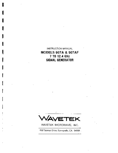 Wavetek WAV 907A 252CAF Operation Only  Wavetek WAV 907A_252CAF Operation Only.pdf