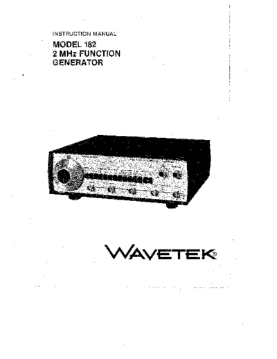 Wavetek WAV 182 Instruction  Wavetek WAV 182 Instruction.pdf