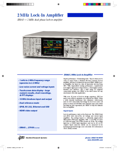Stanford Research Systems www.thinksrs.com-SR865c  Stanford Research Systems www.thinksrs.com-SR865c.pdf