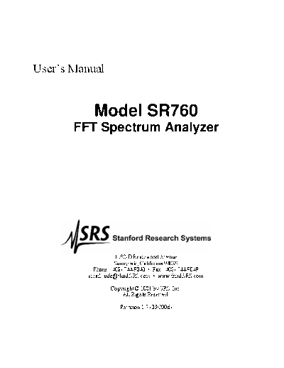Stanford Research Systems STANFORD RESEARCH SYSTEMS SR760 User  Stanford Research Systems STANFORD RESEARCH SYSTEMS SR760 User.pdf