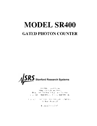 Stanford Research Systems www.thinksrs.com-SR400m  Stanford Research Systems www.thinksrs.com-SR400m.pdf