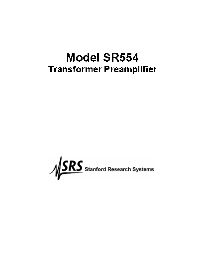 Stanford Research Systems www.thinksrs.com-SR554m  Stanford Research Systems www.thinksrs.com-SR554m.pdf