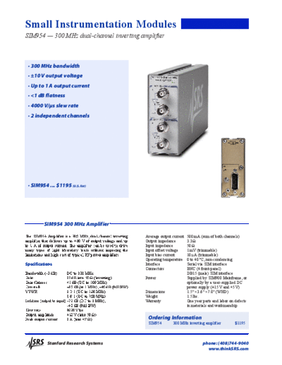 Stanford Research Systems www.thinksrs.com-SIM954c  Stanford Research Systems www.thinksrs.com-SIM954c.pdf