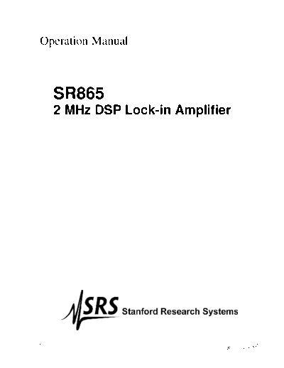 Stanford Research Systems www.thinksrs.com-SR865m  Stanford Research Systems www.thinksrs.com-SR865m.pdf
