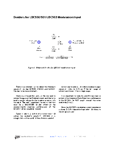 Stanford Research Systems www.thinksrs.com-LDC Note 6 Modulation Input Divider  Stanford Research Systems www.thinksrs.com-LDC Note 6 Modulation Input Divider.pdf