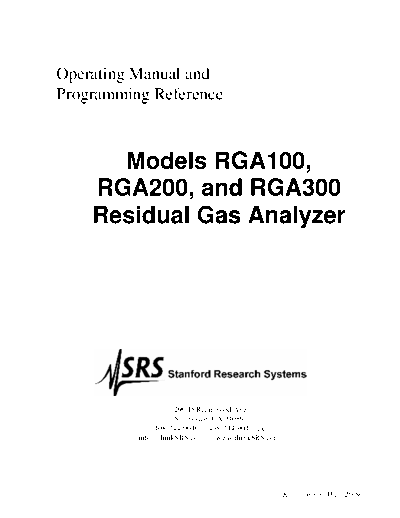 Stanford Research Systems www.thinksrs.com-RGAm  Stanford Research Systems www.thinksrs.com-RGAm.pdf