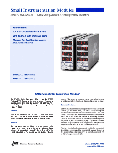 Stanford Research Systems www.thinksrs.com-SIM922923c  Stanford Research Systems www.thinksrs.com-SIM922923c.pdf