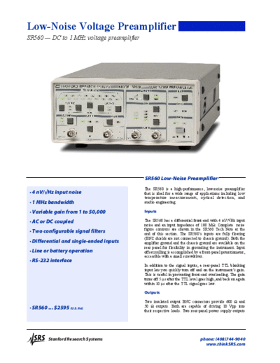 Stanford Research Systems www.thinksrs.com-SR560c  Stanford Research Systems www.thinksrs.com-SR560c.pdf