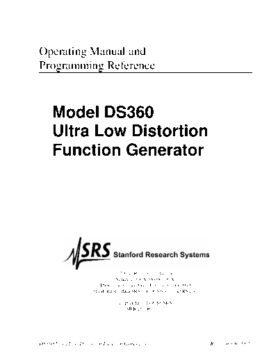 Stanford Research Systems STANFORD RESEARCH SYSTEMS DS360 Ops & Programming  Stanford Research Systems STANFORD RESEARCH SYSTEMS DS360 Ops & Programming.pdf