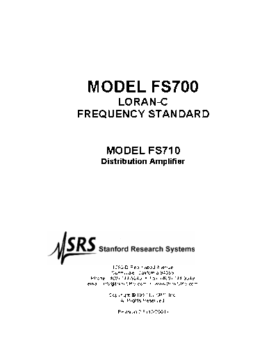 Stanford Research Systems STANFORD RESEARCH SYSTEMS FS700 252C FS710 User  Stanford Research Systems STANFORD RESEARCH SYSTEMS FS700_252C FS710 User.pdf