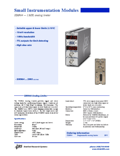 Stanford Research Systems www.thinksrs.com-SIM964c  Stanford Research Systems www.thinksrs.com-SIM964c.pdf