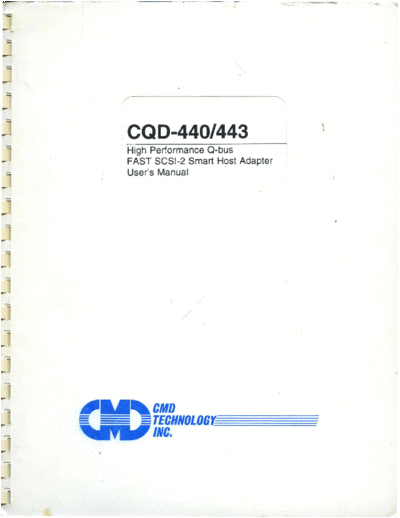cmd CQD-440 443 Fast SCSI-2 Host Adapter Users Manual Jan92  cmd CQD-440_443_Fast_SCSI-2_Host_Adapter_Users_Manual_Jan92.pdf