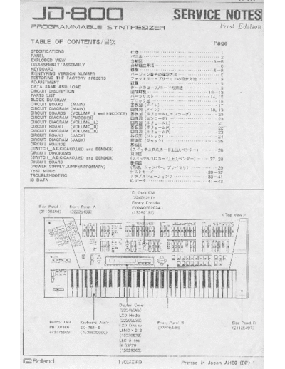 Roland Roland JD-800 Service Manual  Roland Roland JD-800 Service Manual.pdf