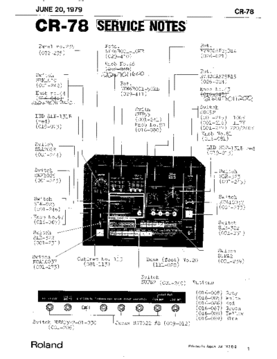 Roland CR-78 Service Notes  Roland Roland CR-78 Service Notes.pdf