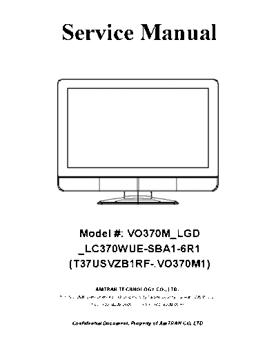 Vizio Vizio VO370M LGD LC370WUE-SBA1-6R1 [SM]  Vizio Vizio_VO370M_LGD_LC370WUE-SBA1-6R1_[SM].pdf