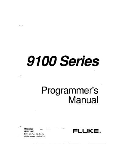 Fluke 9100 Programmer  Fluke 9100_Programmer.pdf