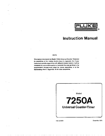 Fluke FLUKE 7250A Instruction  Fluke FLUKE 7250A Instruction.pdf