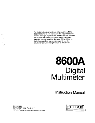 Fluke 8600A Instruction  Fluke FLUKE 8600A Instruction.pdf