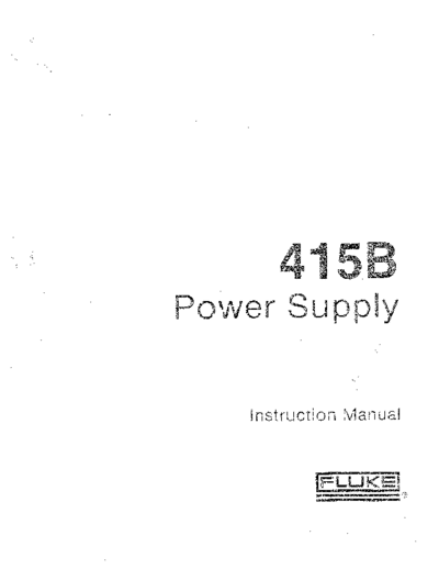 Fluke FLUKE 415B Instruction  Fluke FLUKE 415B Instruction.pdf