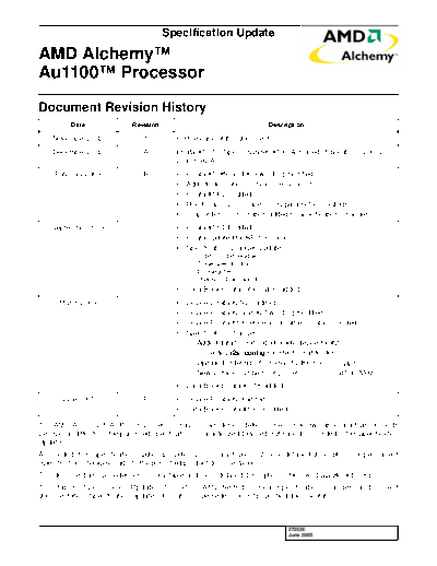 AMD 27353 au1100 SpecUpdate  AMD 27353_au1100_SpecUpdate.pdf