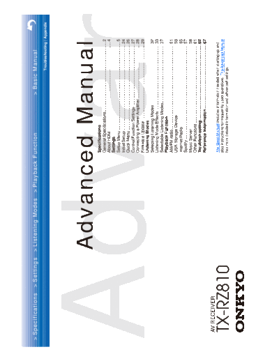 ONKYO hfe onkyo tx-rz810 advanced en  ONKYO Audio TX-RZ810 hfe_onkyo_tx-rz810_advanced_en.pdf